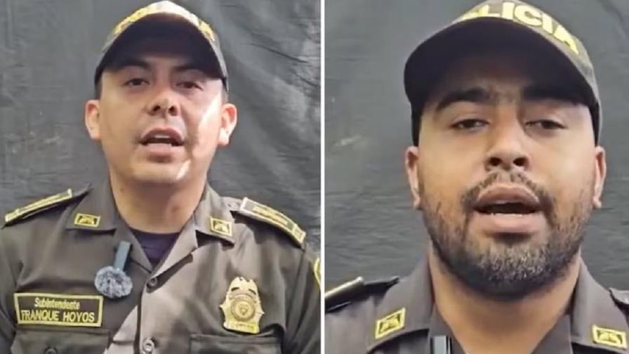 Dos policías colombianos secuestrados por ELN piden su liberación en video de la guerrilla Dos policías colombianos secuestrados por ELN piden su liberación en video de la guerrilla