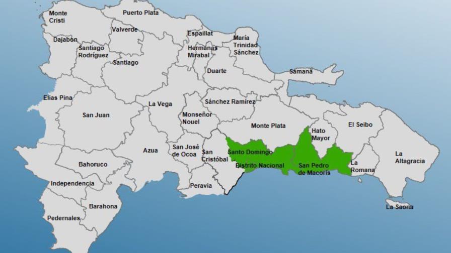 El COE coloca el Distrito Nacional y dos provincias en alerta verde por posibles aguaceros