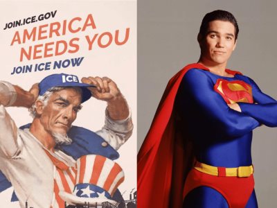 El Tío Sam y Superman al servicio de las redadas de inmigración