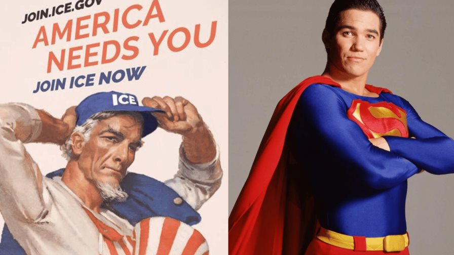 El Tío Sam y Superman al servicio de las redadas contra inmigrantes