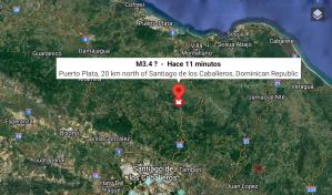 Reportan temblor en zonas de Santiago y Puerto Plata
