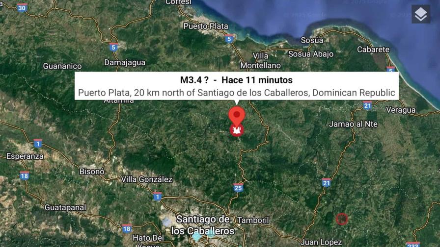 Reportan temblor en zonas de Santiago y Puerto Plata