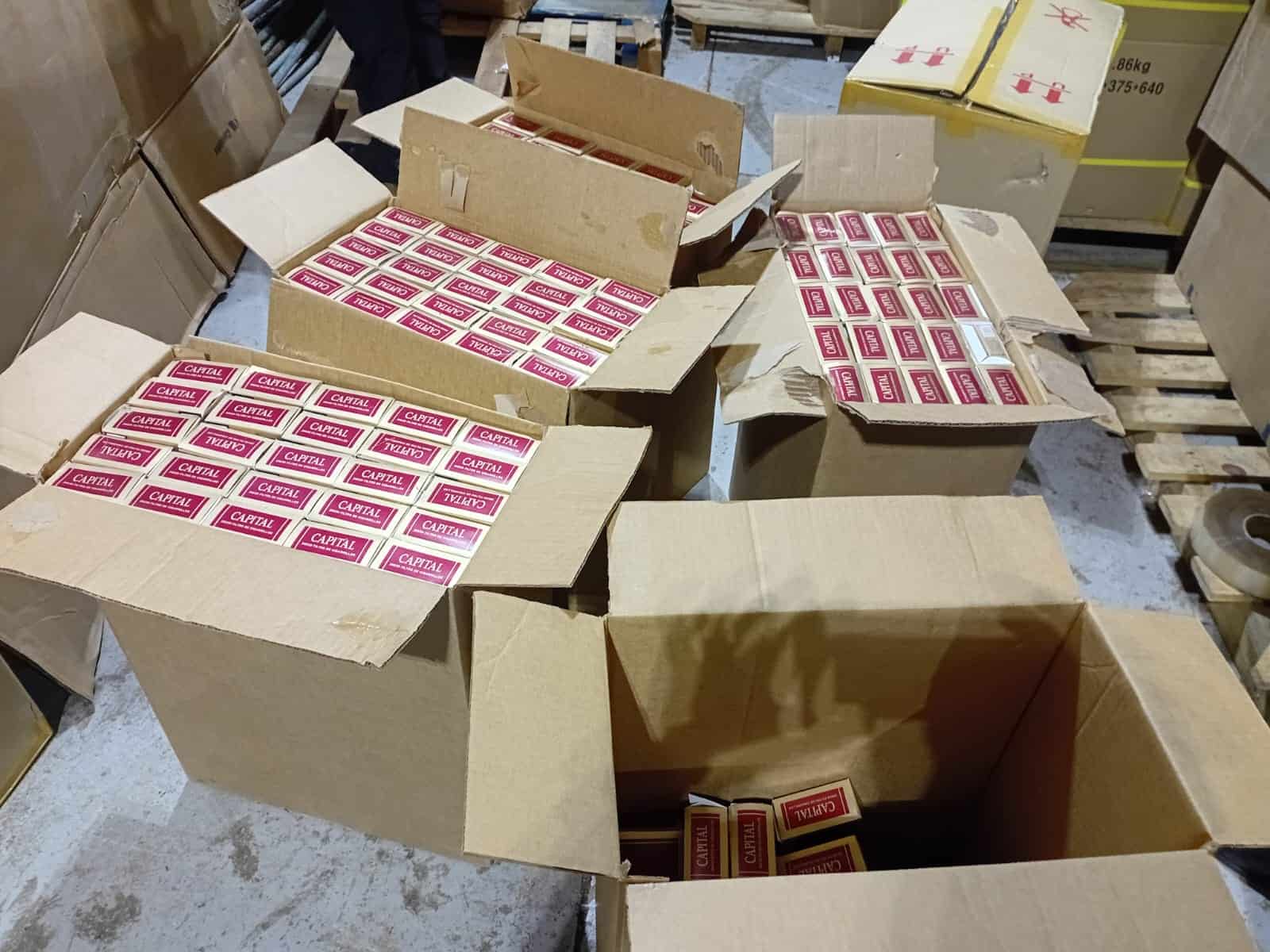 Cigarrillos de la marca Capital. Estos fueron incautados por las autoridades.