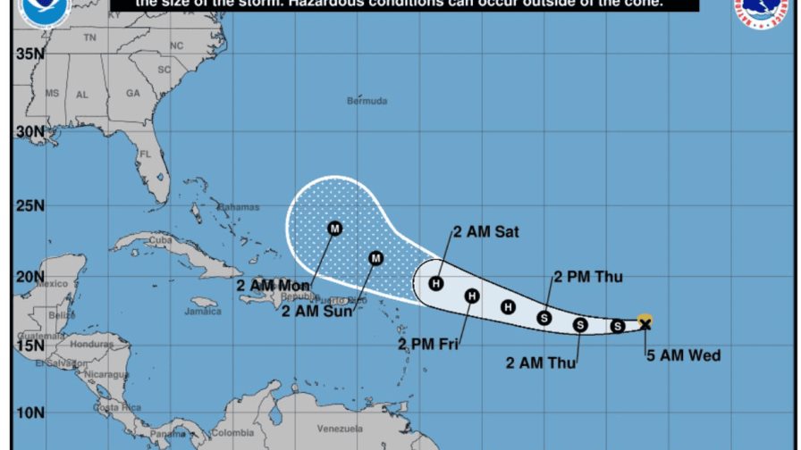 Erin comenzará a fortalecerse este miércoles y amenaza islas de las Antillas para el fin de semana