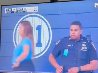 Policía de NY protagoniza momento viral en juego de Yankees