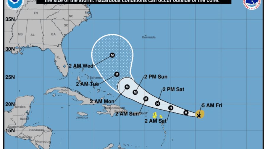 Tormenta Erin está a punto de convertirse en huracán este viernes; Indomet monitorea trayectoria