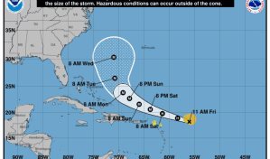 Se esperan vientos moderados y oleaje peligroso en costas de RD por el huracán Erin
