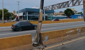 Obras Públicas cierra durante tres horas túnel de Las Américas tras impacto contra poste eléctrico