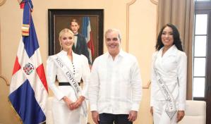 Así fue la visita de Miss Universo y Miss RD al Palacio Nacional