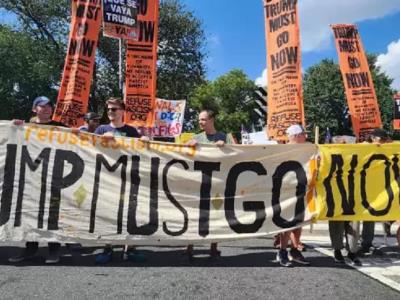 Washington protesta la toma hostil de Trump