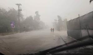 Fuertes vientos y lluvias provocan caída de árboles y tendido eléctrico en Dajabón