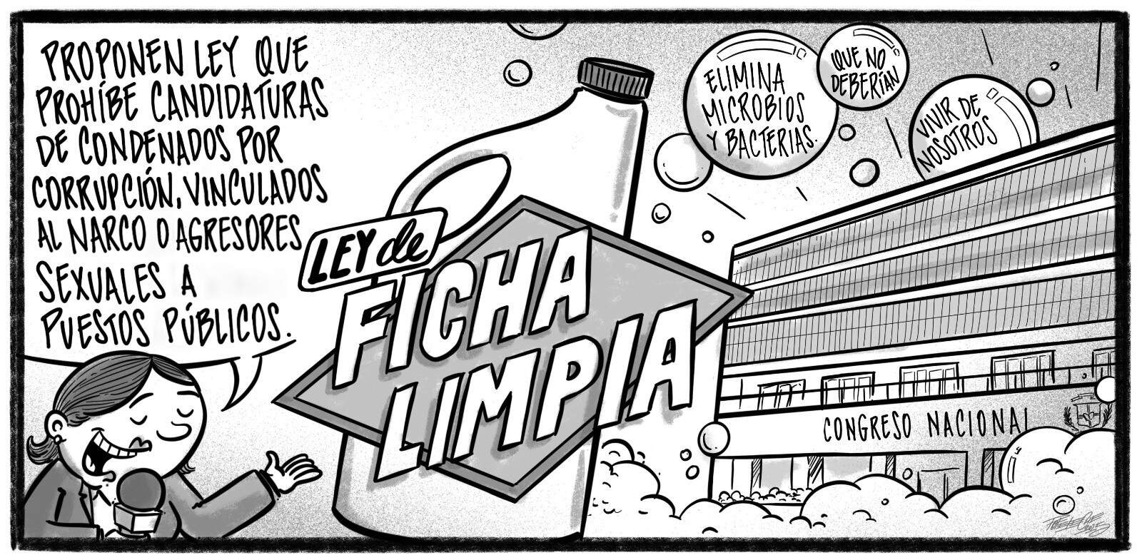 Caricatura de Noticiero Poteleche 25 agosto 2025