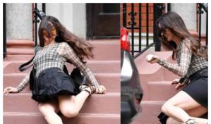 La caída de Anne Hathaway en el rodaje de El diablo viste de Prada 2 que quedó captada en video