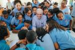 Ministro De Camps motiva a estudiantes en inicio del año escolar en San Cristóbal