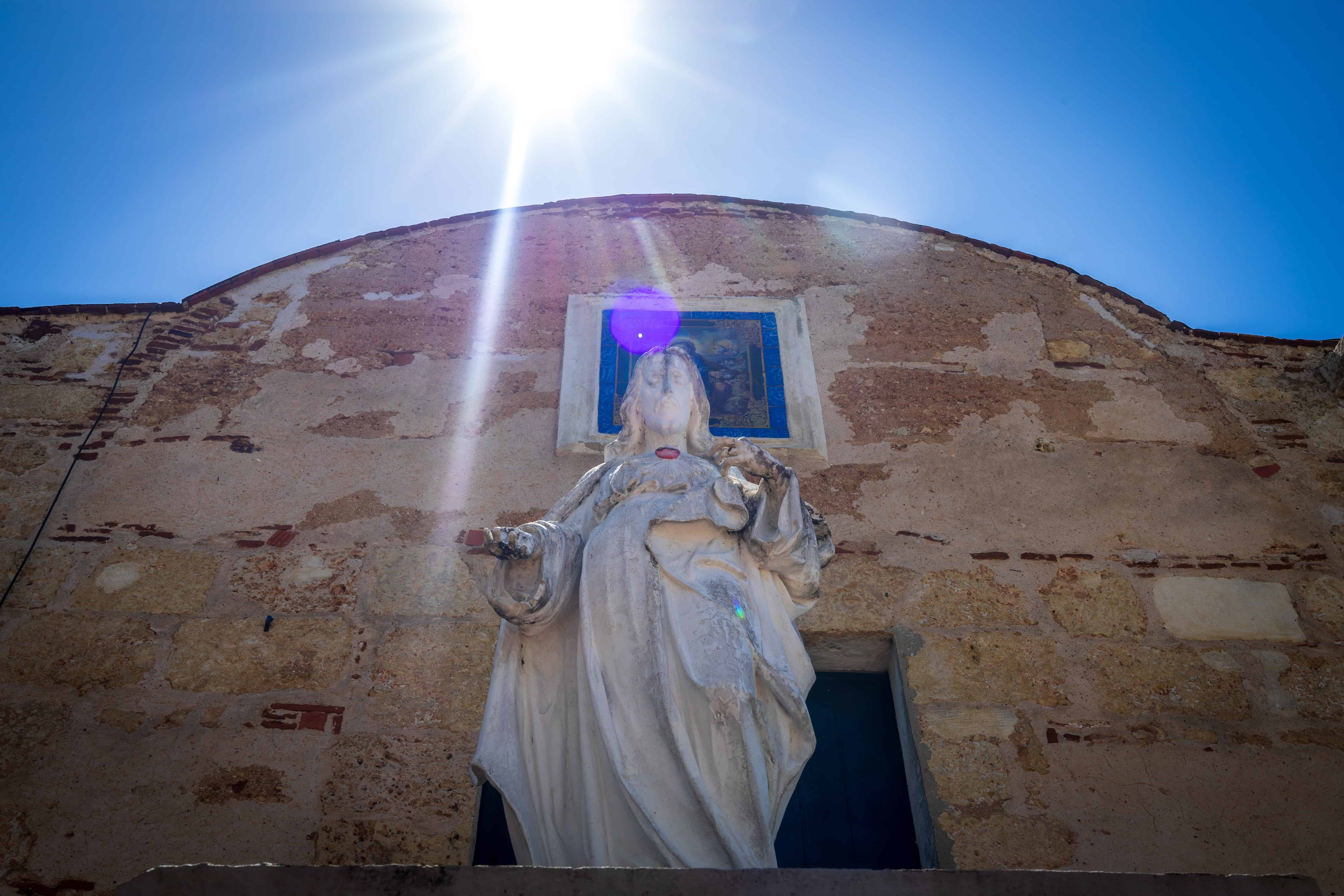Detalle de la fachada de la Iglesia Nuestra Señora de Las Mercedes.
