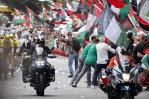 Una manifestación propalestina obliga a acortar la 11ª etapa de la Vuelta a España