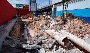 La Caasd repara avería en tubería de la avenida Máximo Gómez con Ovando