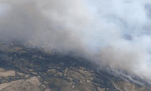 Nuevo fuego en la zona afectada por la pasada ola de incendios en España