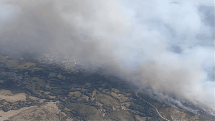 Nuevo fuego en la zona afectada por la pasada ola de incendios en España