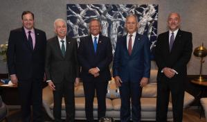 El nuevo presidente ejecutivo del Banreservas recibe visita de las autoridades del BHD