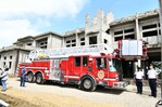 Construcción de la estación de bomberos de Santiago continuará tras obras de drenaje en el terreno Construcción de la estación de bomberos de Santiago continuará tras obras de drenaje en el terreno