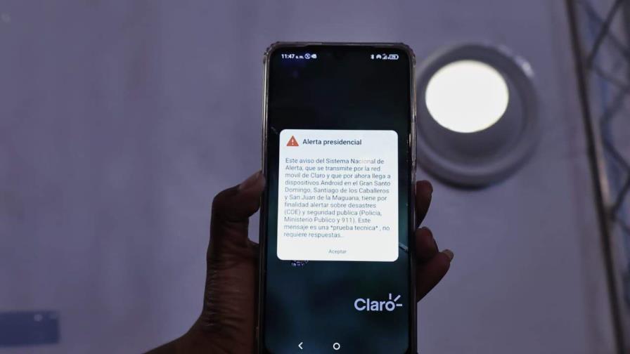Mensaje de prueba del sistema de alerta sin tildes y usuarios lo advierten