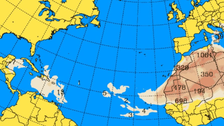 Temperaturas máximas entre 33 y 35 grados y polvo del Sahara afectarán el país este miércoles Temperaturas máximas entre 33 y 35 grados y polvo del Sahara afectarán el país este miércoles