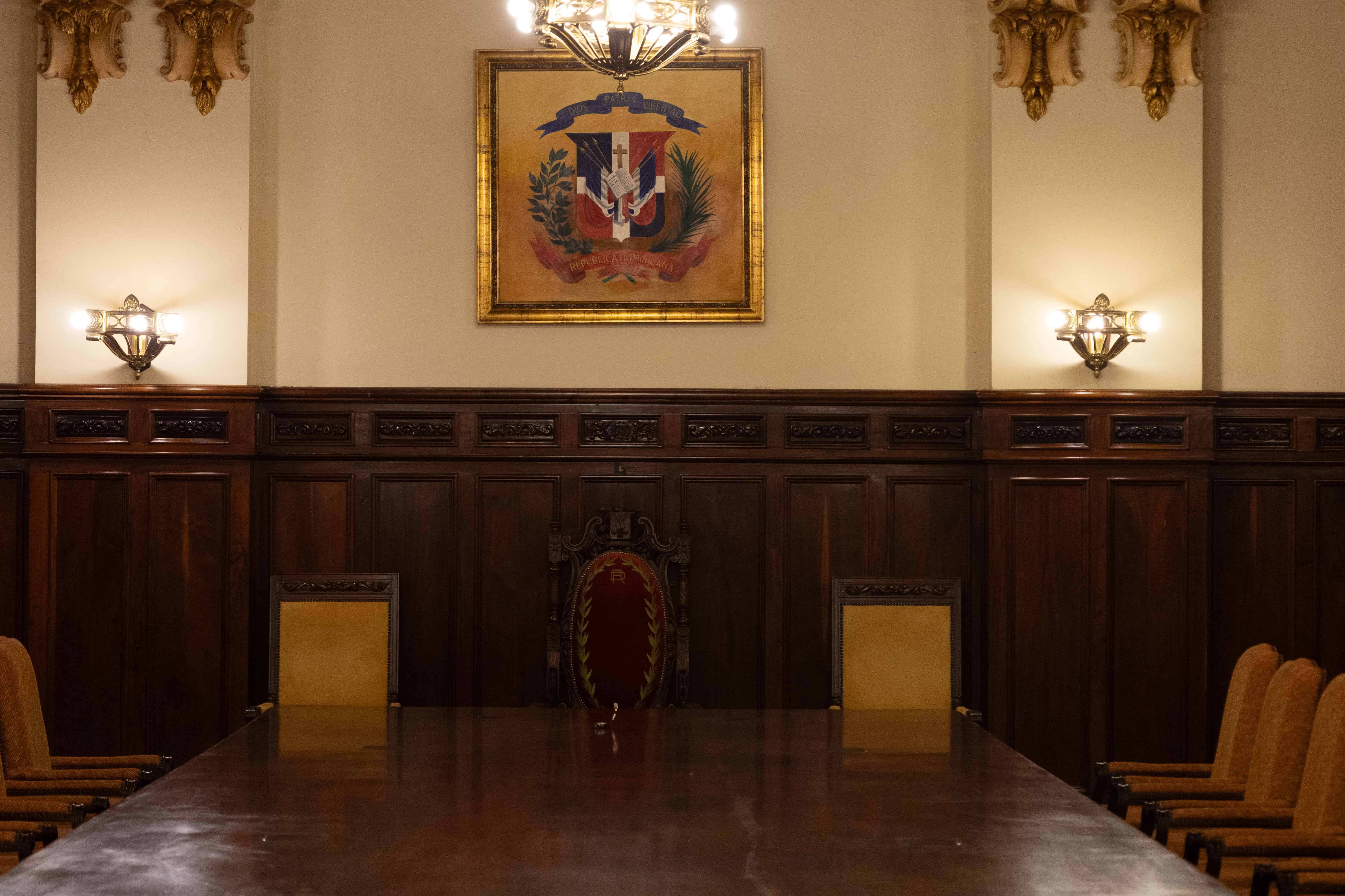 Salón Consejo de Gobierno del Palacio Nacional.