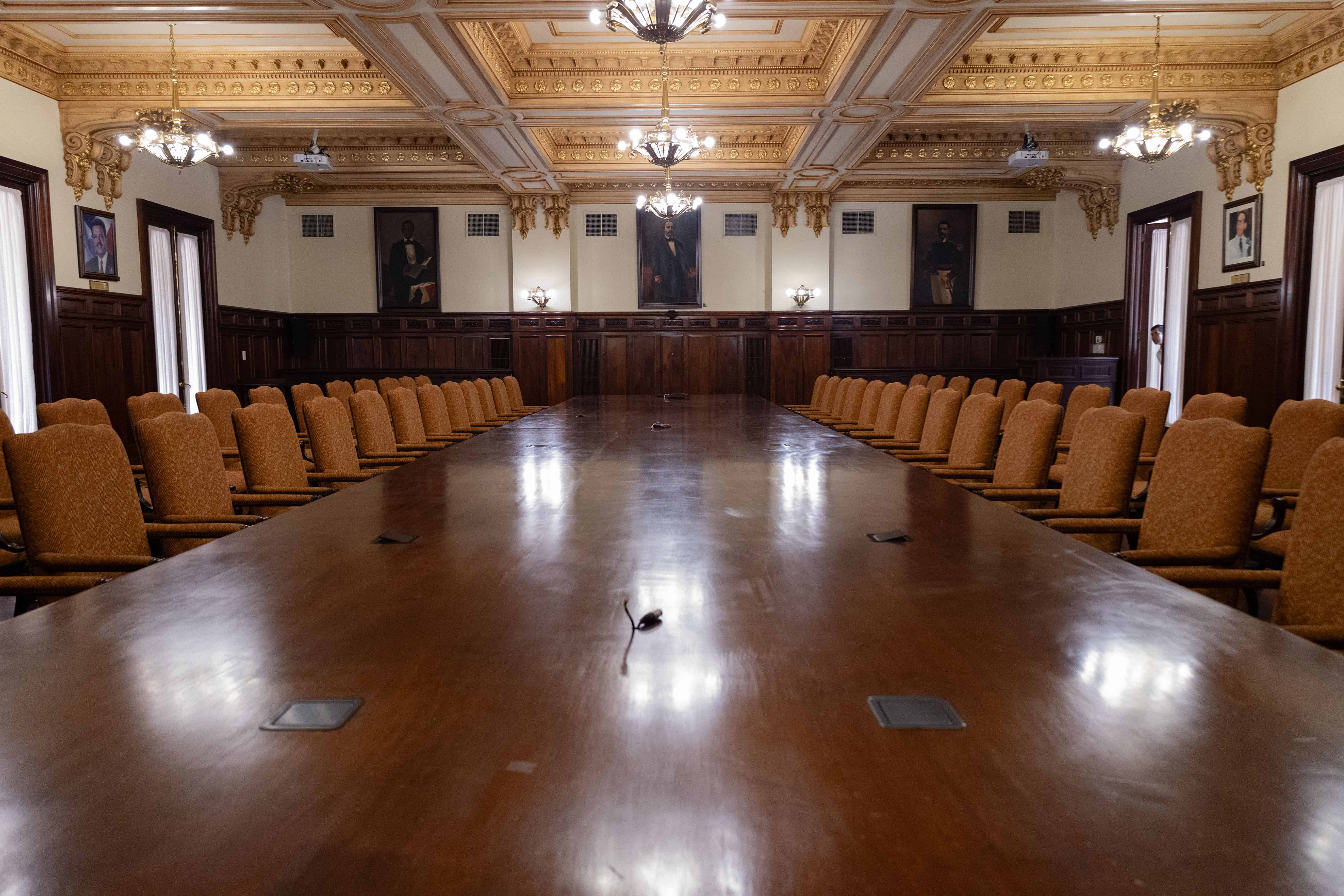 Salón Consejo de Gobierno del Palacio Nacional.