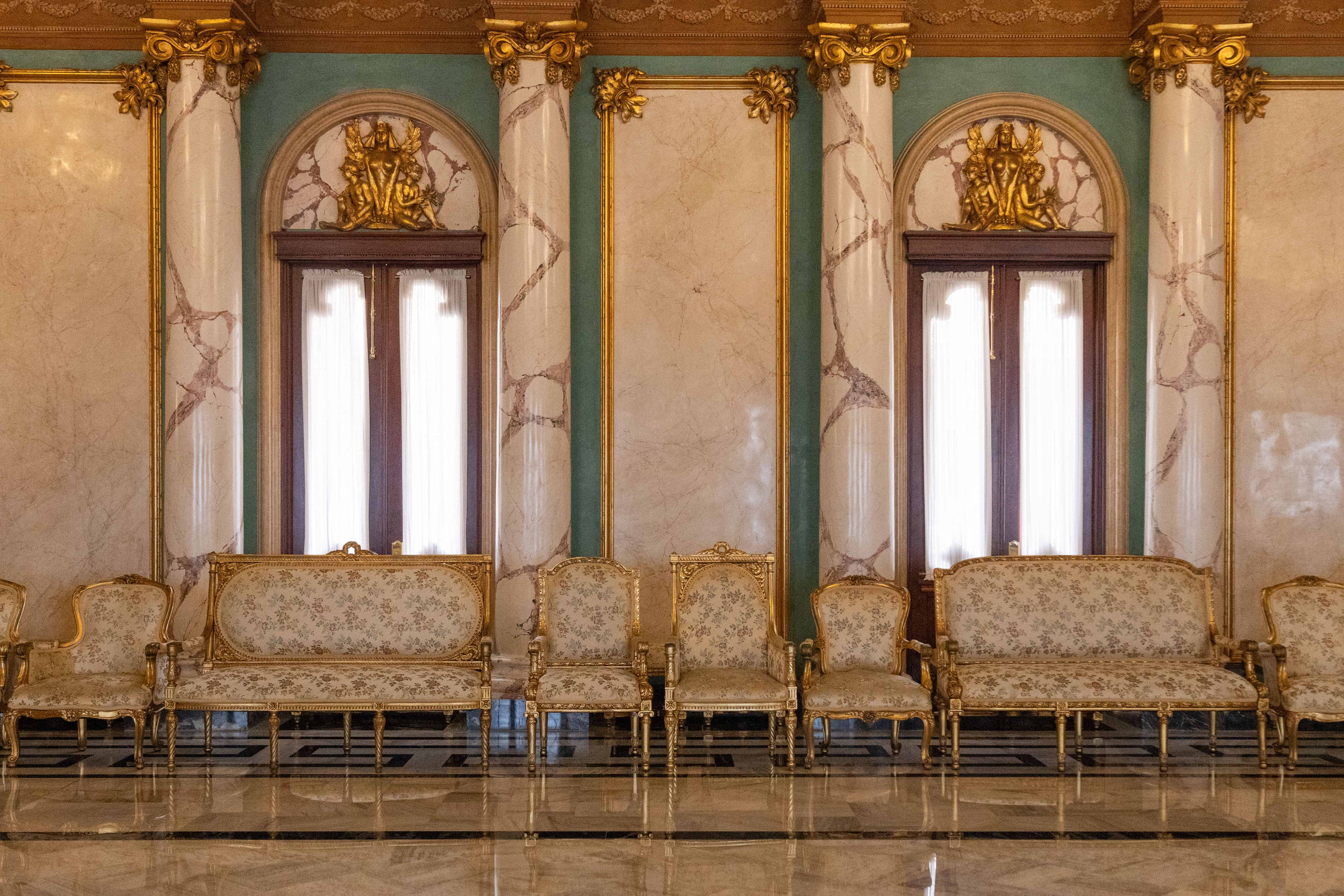 Salón de Embajadores del Palacio Nacional.<br>