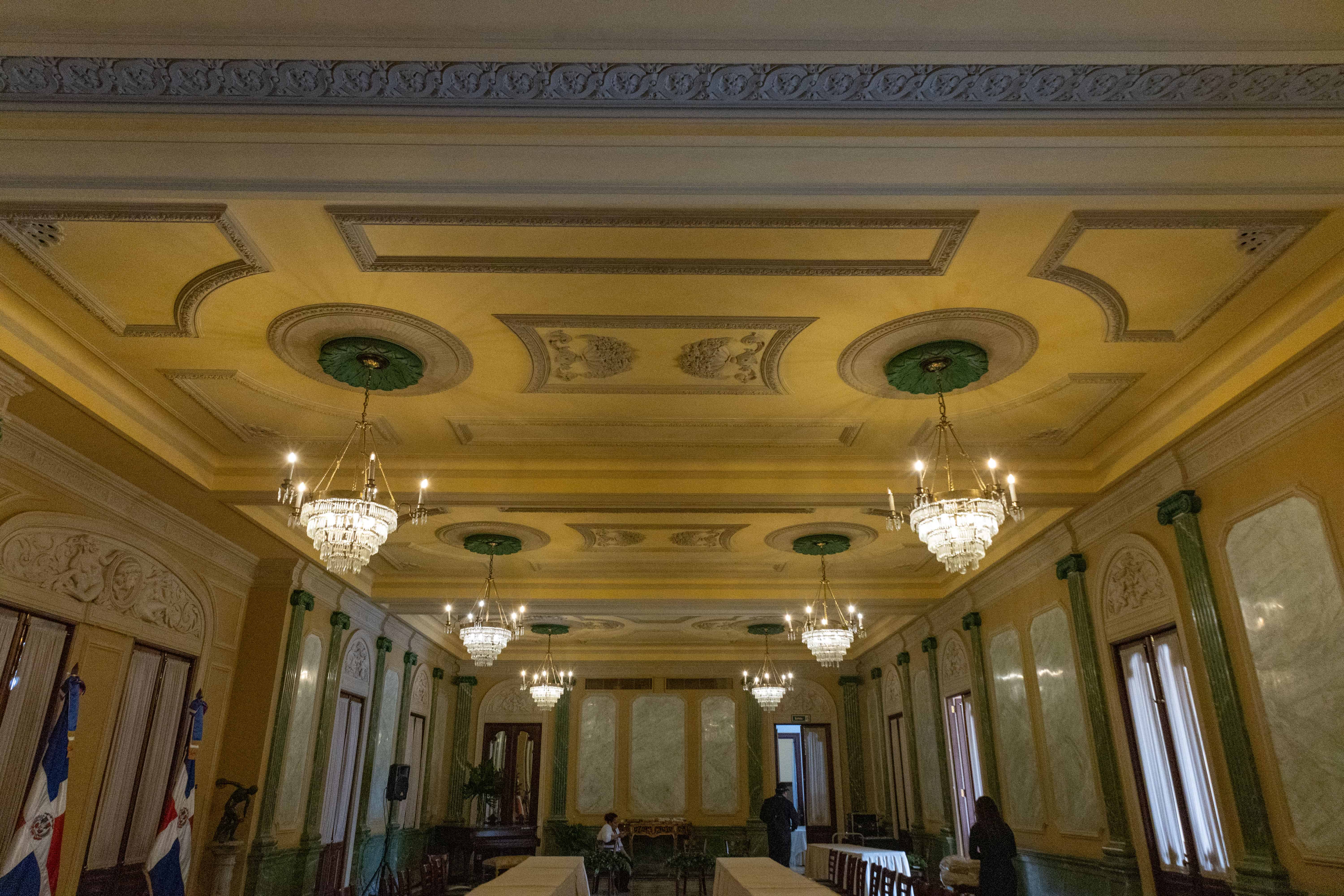 Salón Verde del Palacio Nacional.