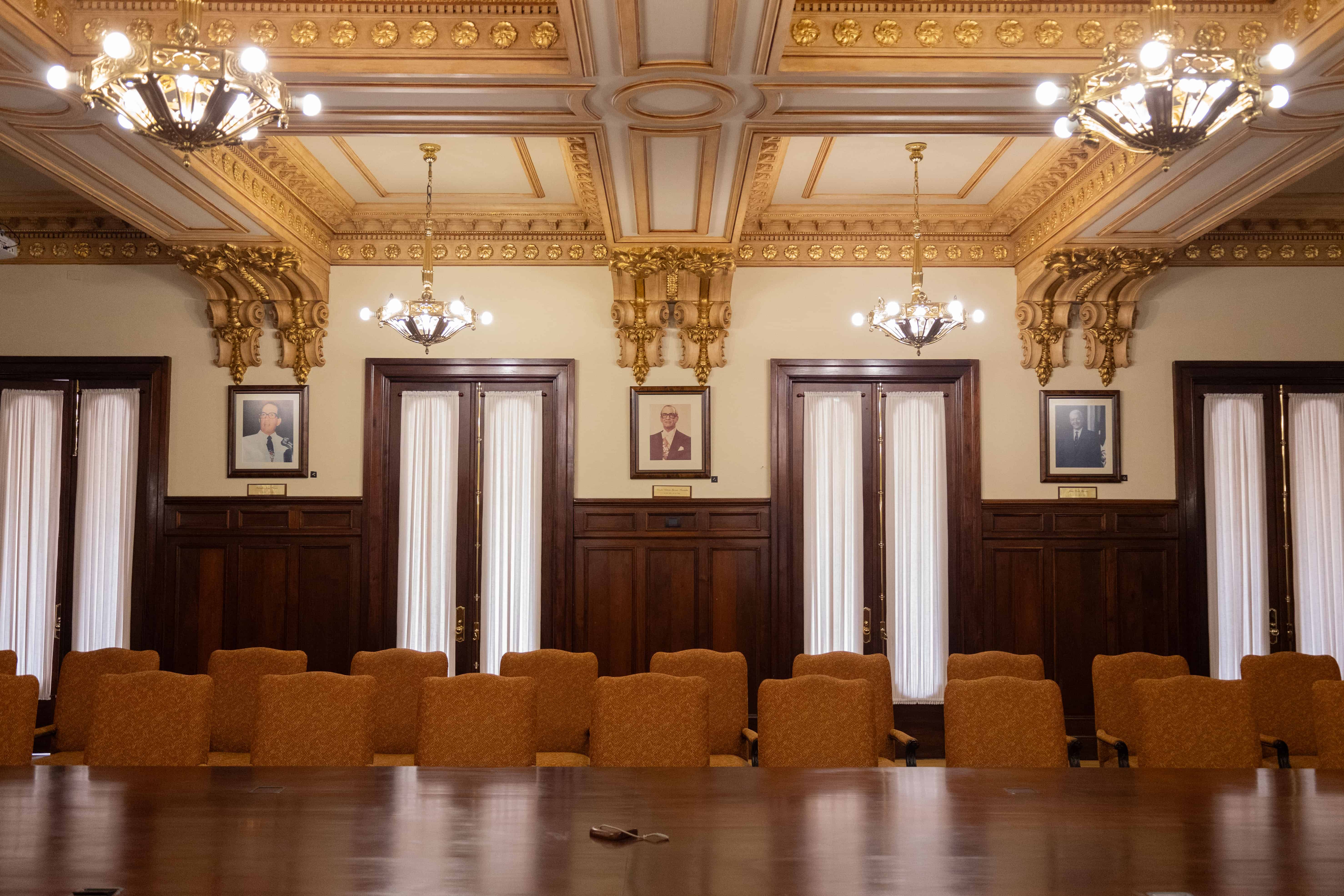 Salón Consejo de Gobierno del Palacio Nacional.