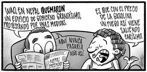 Caricatura de Noticiero Poteleche 15 septiembre 2025