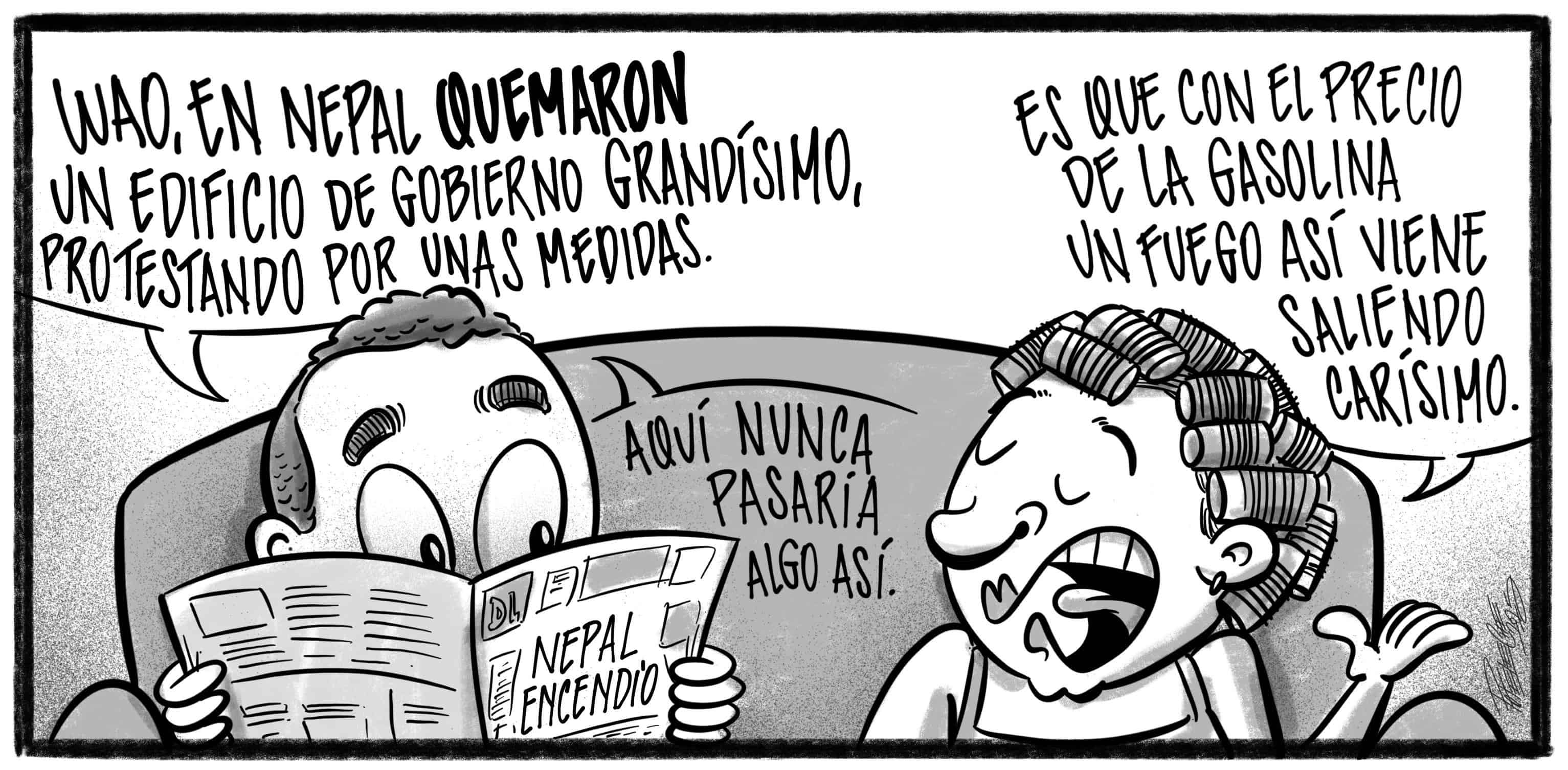 Caricatura de Noticiero Poteleche 15 septiembre 2025