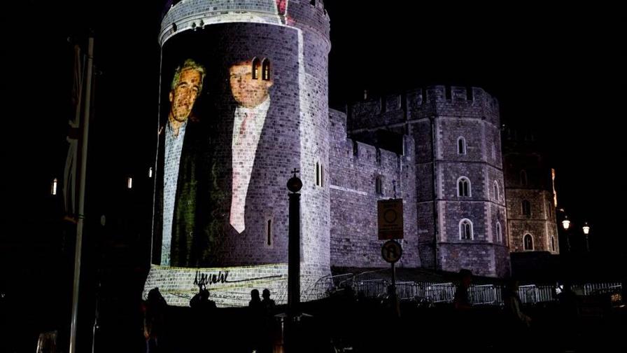 Cuatro detenidos tras proyectarse en Windsor imágenes de Trump y Epstein
