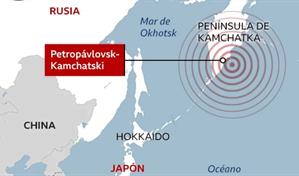 Alerta de tsunami por sismo de magnitud 7.8 frente a las costas del oeste de Rusia