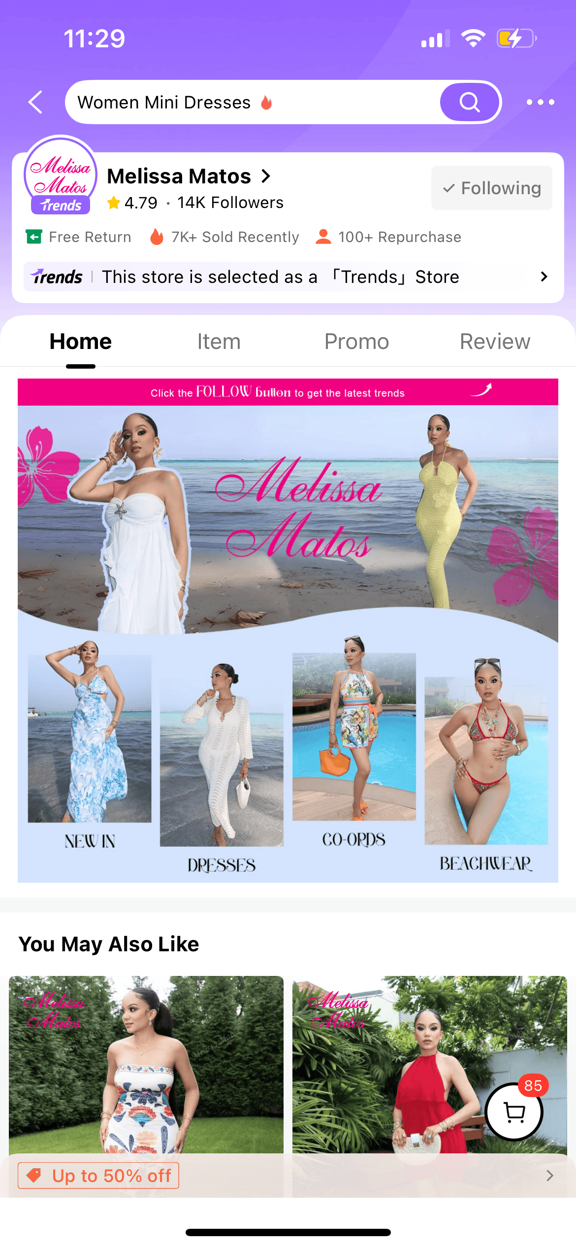 Tienda de Melissa Matos en Shein.