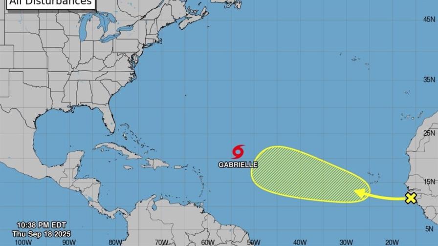 La tormenta Gabrielle avanza hacia el noroeste sin perspectivas de alcanzar EE.UU.