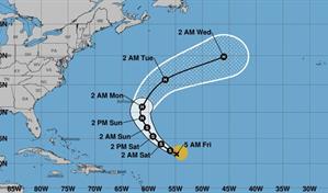 Gabrielle avanza en el Atlántico y una onda tiene 20 % de desarrollo ciclónico