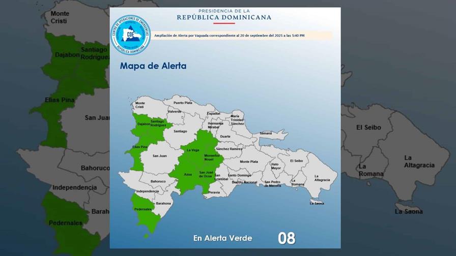 El COE mantiene a ocho provincias bajo alerta verde por lluvias