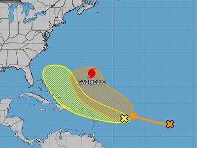 Gabrielle se convierte en huracán de categoría 1