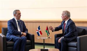 Luis Abinader sostiene reunión con el rey de Jordania en el marco de la Asamblea General de la ONU