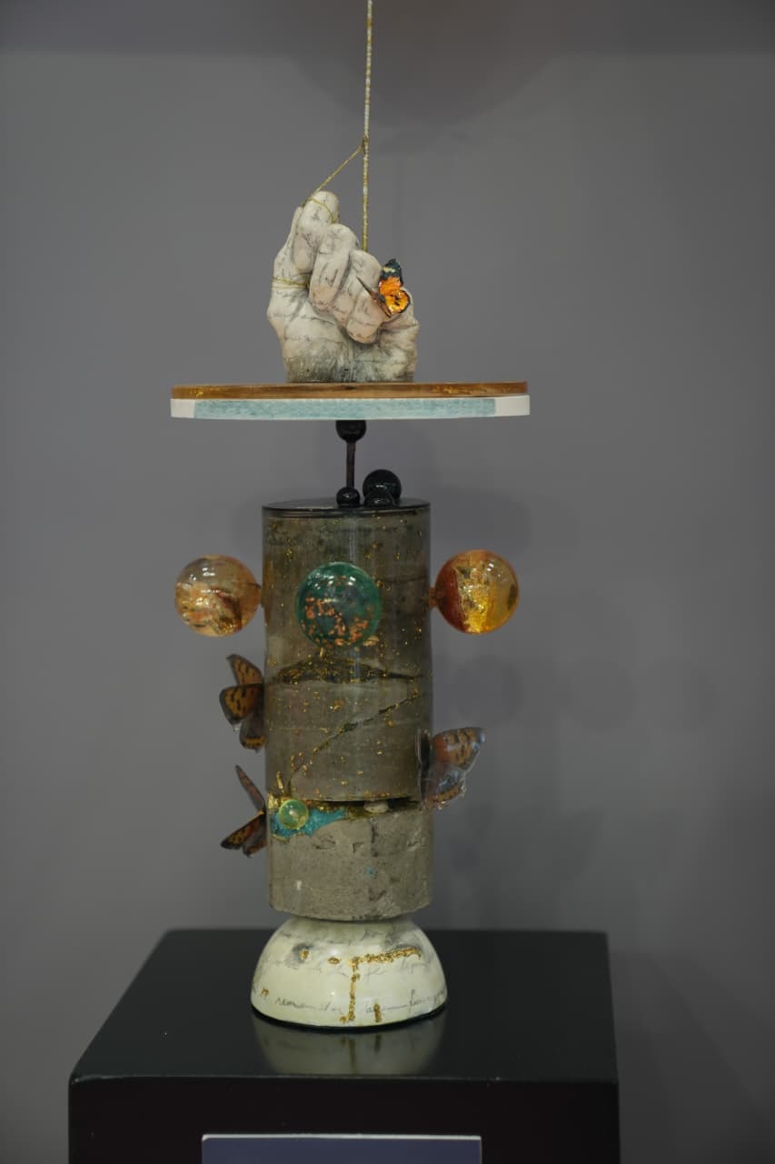 Escultura de la exposición.