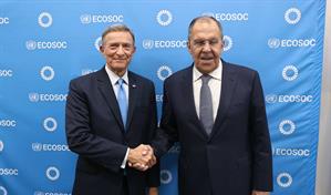 Canciller Roberto Álvarez sostiene reunión con su homólogo de Rusia Serguéi Lavrov