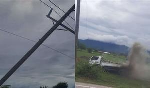 Accidente derriba poste y deja sin energía a decenas de comunidades en San Juan y Elías Piña