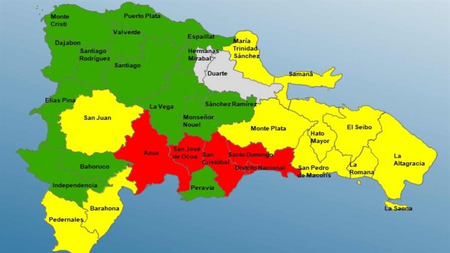 Suben a 29 las provincias en alerta por onda tropical y vaguada; la capital en alerta roja