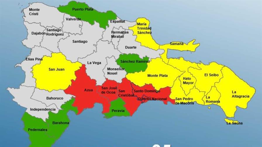 El COE declara en alerta roja al Gran Santo Domingo y otras cuatro provincias por onda tropical