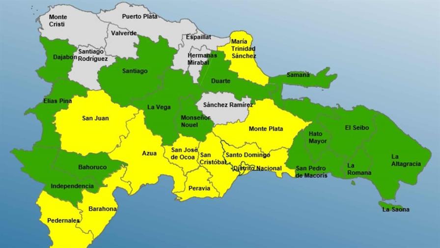 COE descontinúa alerta roja, pero mantiene 10 provincias en amarilla y 14 en verde por vaguada COE descontinúa alerta roja, pero mantiene 10 provincias en amarilla y 14 en verde por vaguada