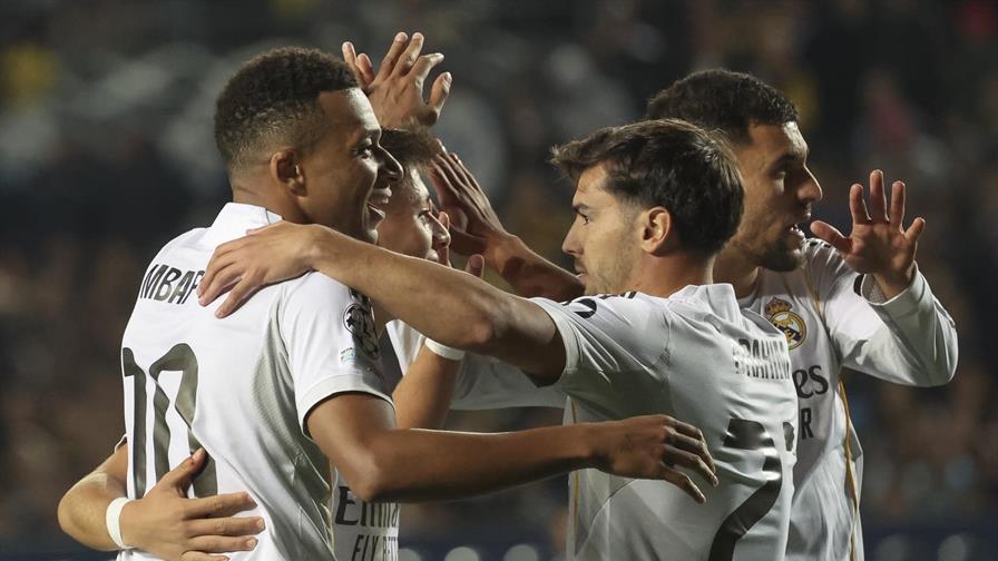 Real Madrid se pasea en Kazajistán gracias a tres goles de Mbappé