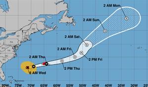 Huracán Imelda se acerca a Bermudas con fuerza de categoría 2
